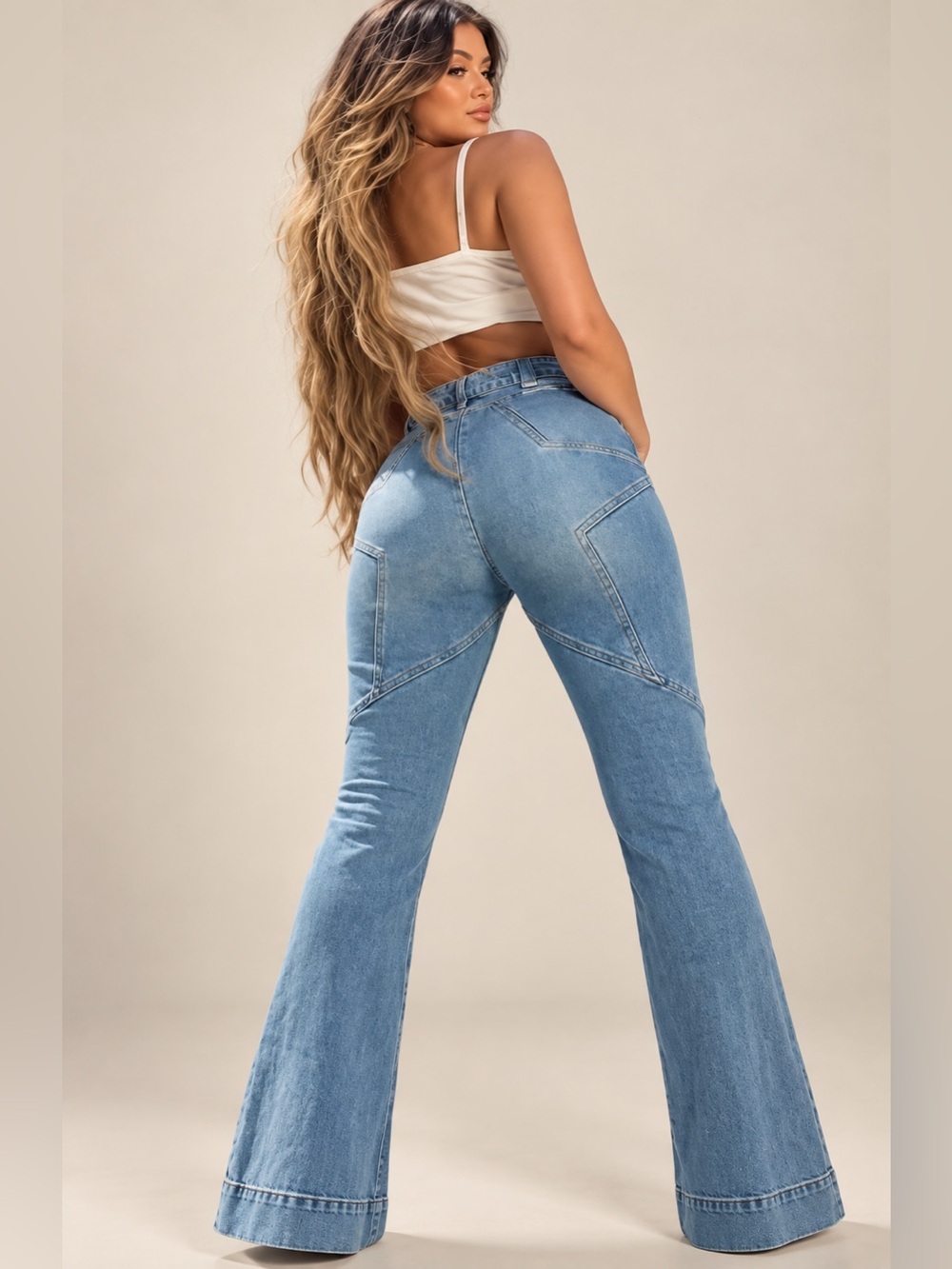 Revice Denim Size 26 Y2K Low Rise Flare Jeans Light Wash Seamed 2000s Retro